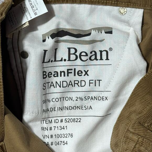 L.L. Bean BeanFlex Standard Fit Corduroy Pants Mens 35 x 28 - Picture 6 of 9